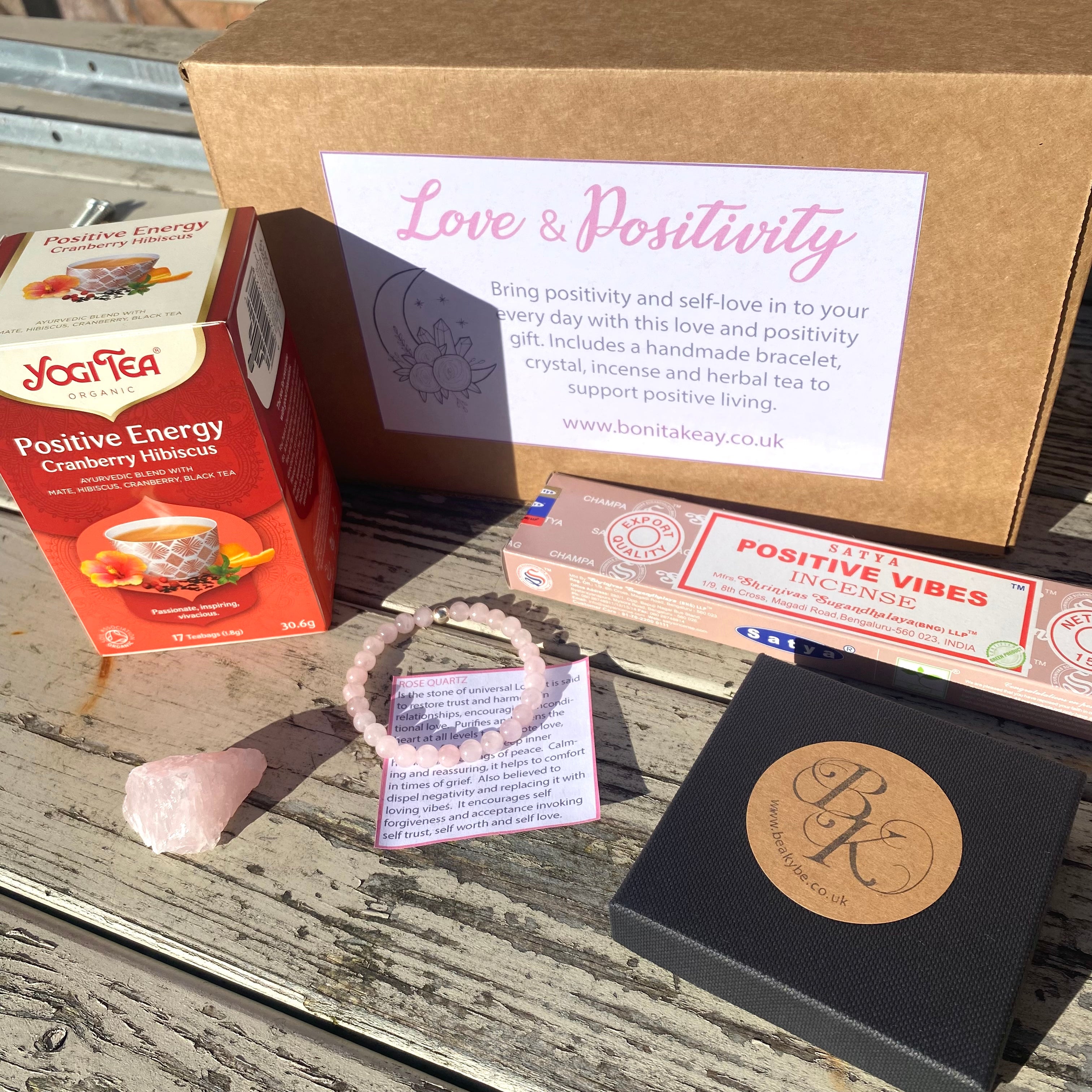 Wellbeing Gift Set - Love and Positivity - Rose Quartz