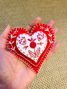 Folk Art Heart Workshop - Cafe Dales, Narborough - Mon 10th Feb