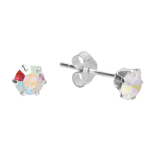 Austrian Crystal Earrings - Sterling Silver Studs