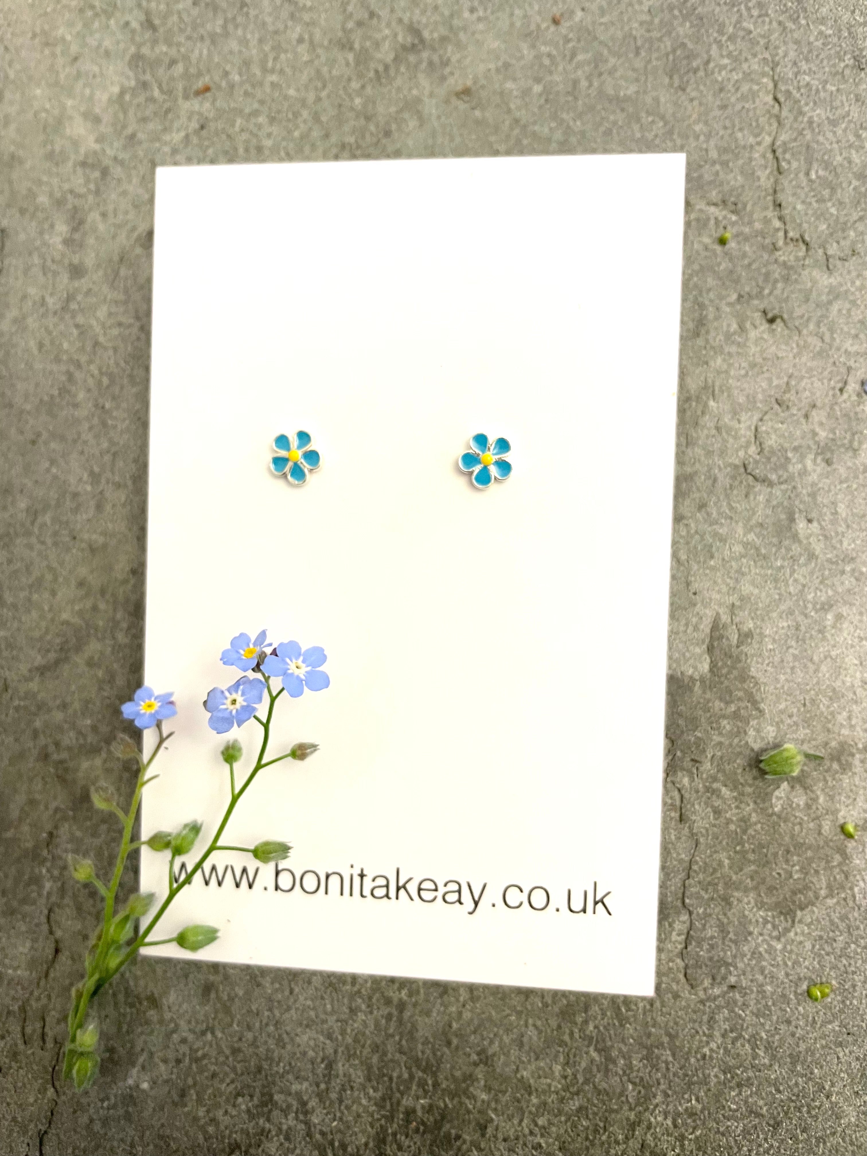 Silver Forget Me Not Earrings - Proceeds going to Sapcote Memory Hub CIC