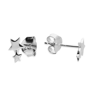 Double Star Earrings - Sterling Silver Studs