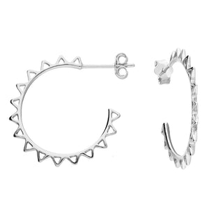 Outline Star Hoop earrings - Sterling Silver Studs