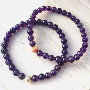 Amethyst Gemstone Bracelet - Crystal Jewellery - February Birthstone By Beaky Leicestershire 