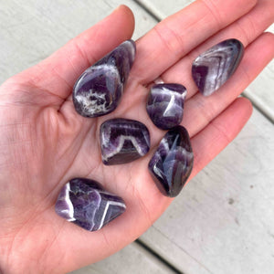 Chevron Amethyst Tumblestone