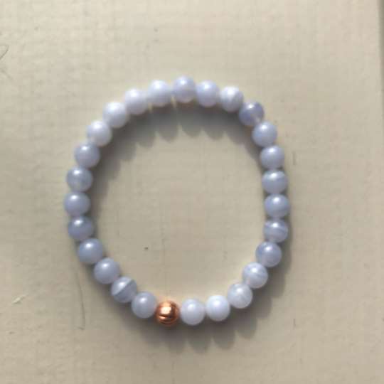 Blue Lace Agate Gemstone Bracelet - Well Being Crystal Jewellery