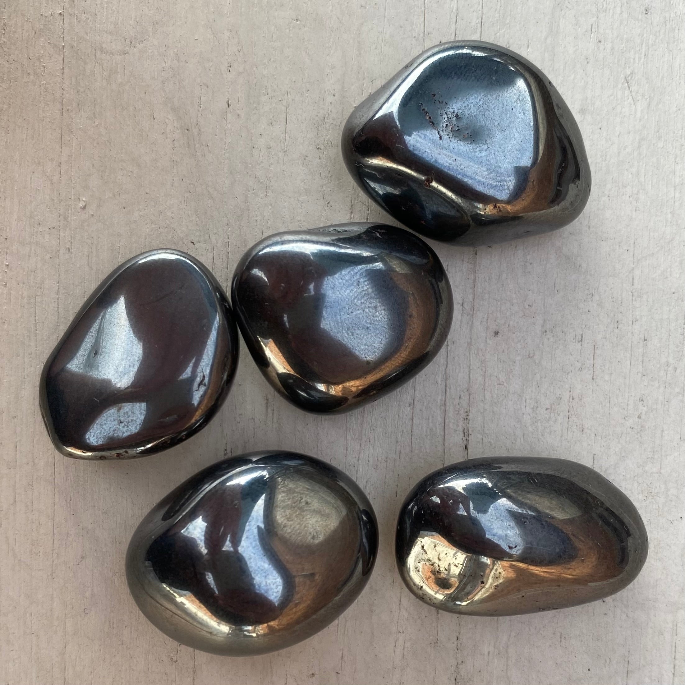 Hematite Tumblestone Palmstone Crystal