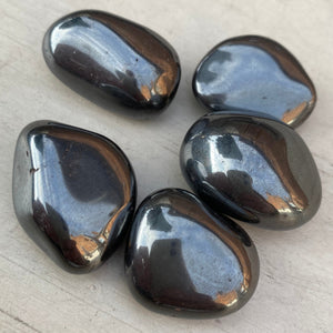 Hematite Tumblestone Palmstone Crystal