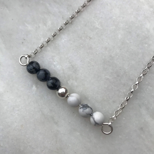 Snowflake sales obsidian necklace