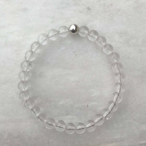 Clear Quartz Gemstone Bracelet - Well Being Crystal Jewellery - April Birthstone