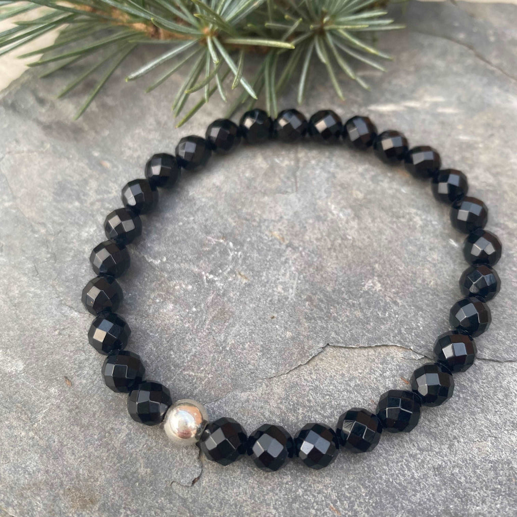 Facetted Onyx Gemstone Bracelet - Well Being Crystal Jewellery