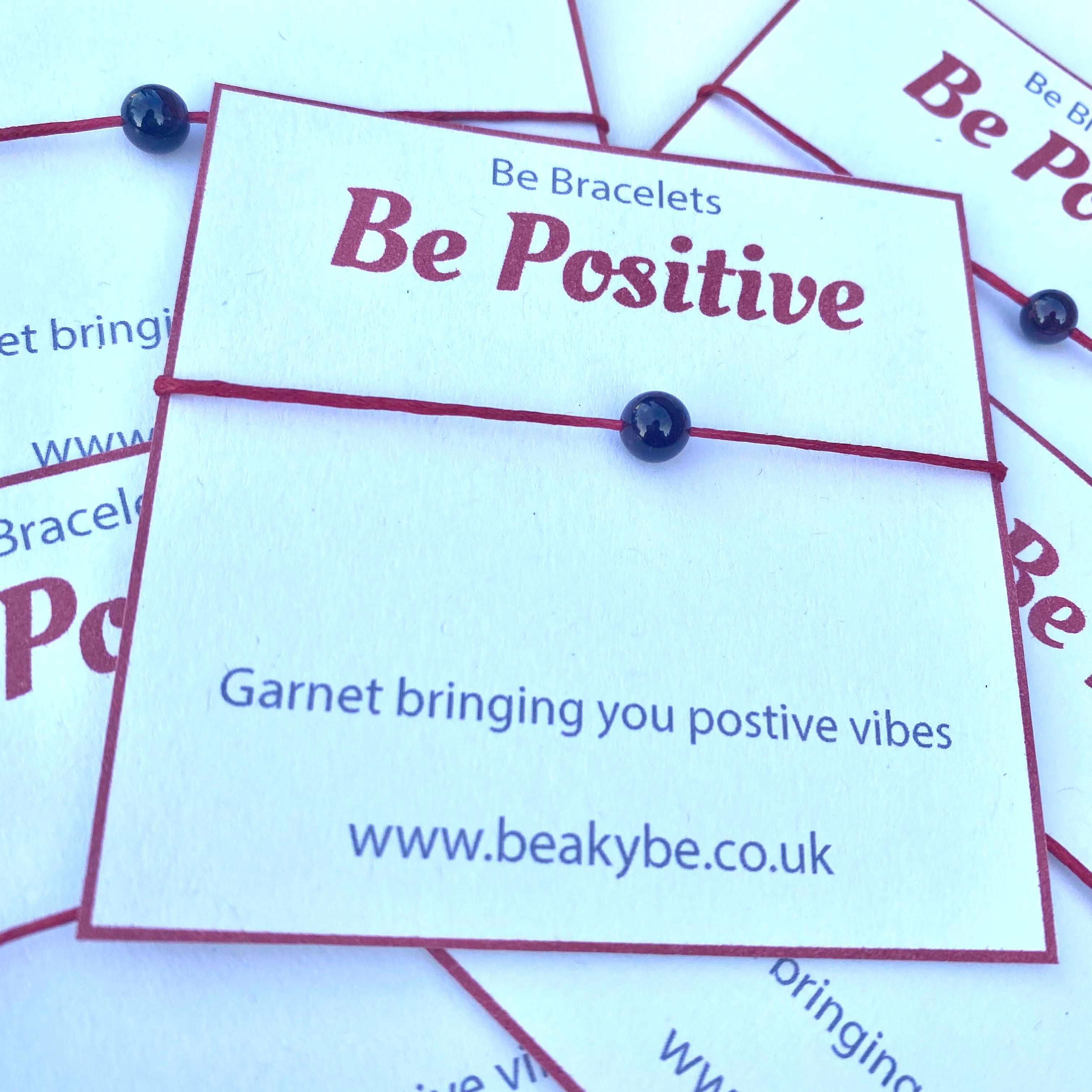 Be Positive - Be Bracelet - Garnet String Bracelet Gifts