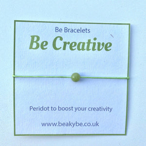 Be Creative - Be Bracelet - Peridot - String Bracelet Gifts