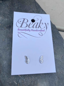 Butterfly Wing Stud Earrings - Sterling Silver