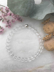 Clear Quartz Gemstone Bracelet - Well Being Crystal Jewellery - April Birthstone