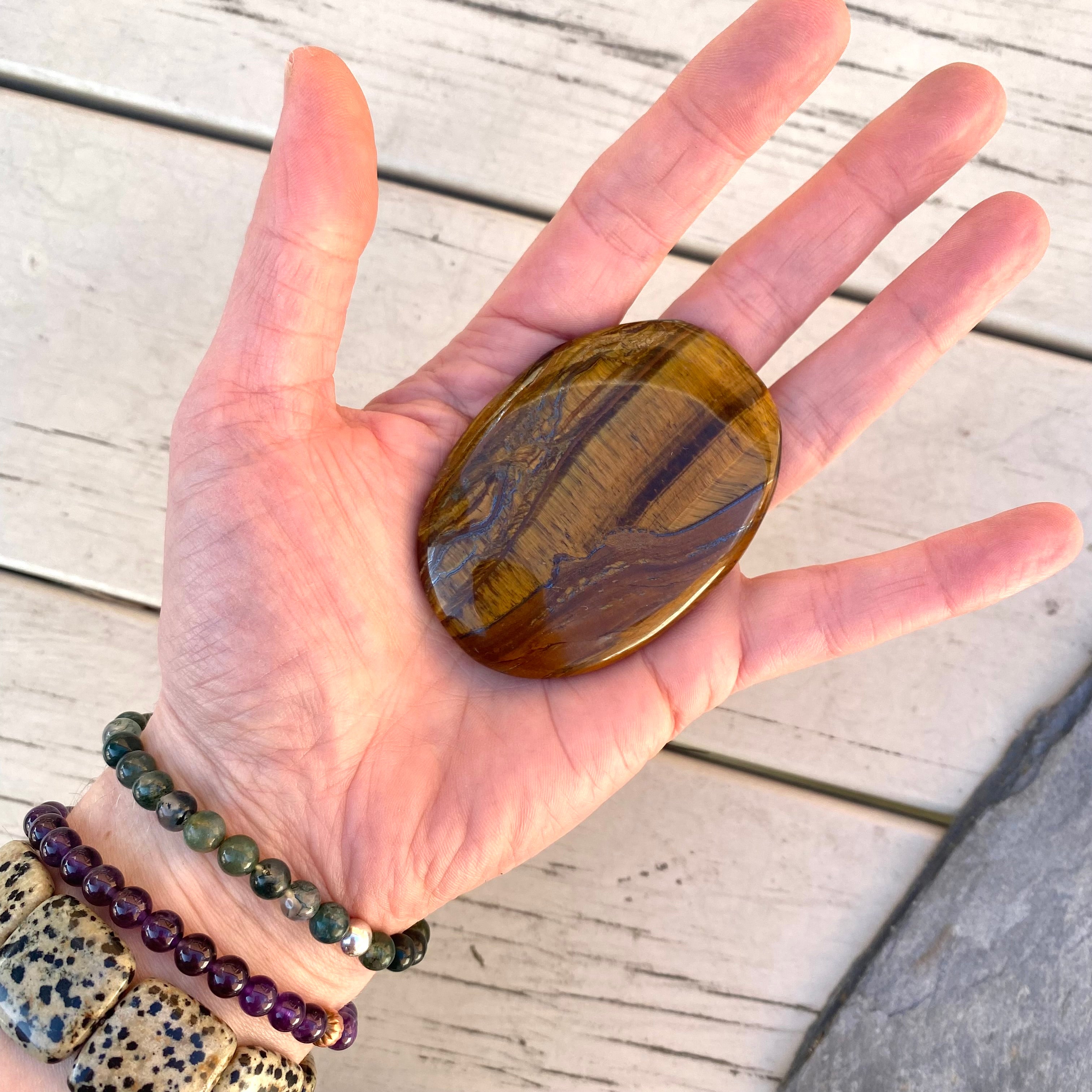 Tigers Eye Palmstone Gemstone