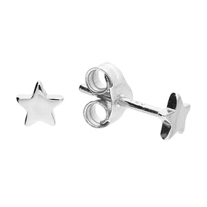 Simple Star Stud Earrings - Sterling Silver Jewellery