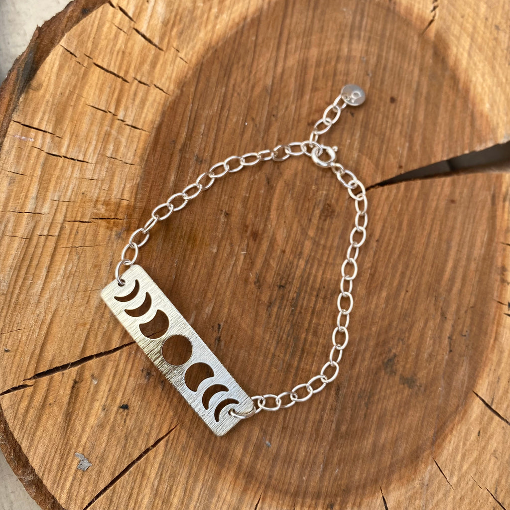 Moon Phases Bracelet - Sterling Silver Celestial Jewellery