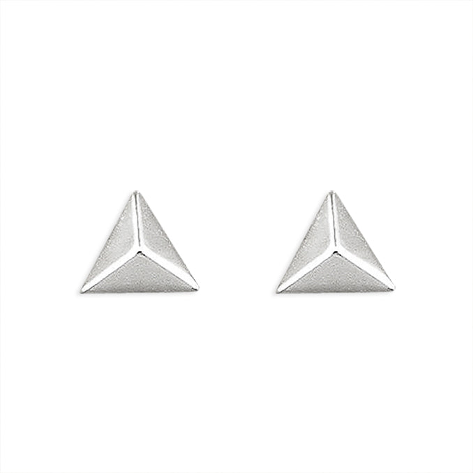 Triangle Stud Earrings - Sterling Silver Jewellery