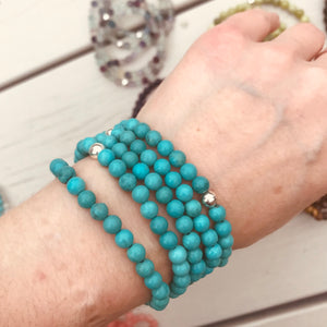 Turquoise Gemstone Bracelet - Well Being Crystal Jewellery - December Birthstone