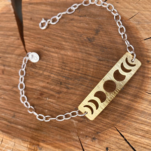 Moon Phases Bracelet - Gold Celestial Jewellery