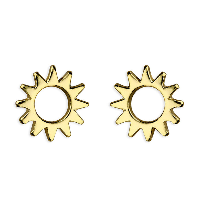 Sunshine Stud Earrings - Gold Plated Sterling Silver