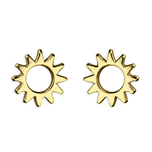 Sunshine Stud Earrings - Gold Plated Sterling Silver