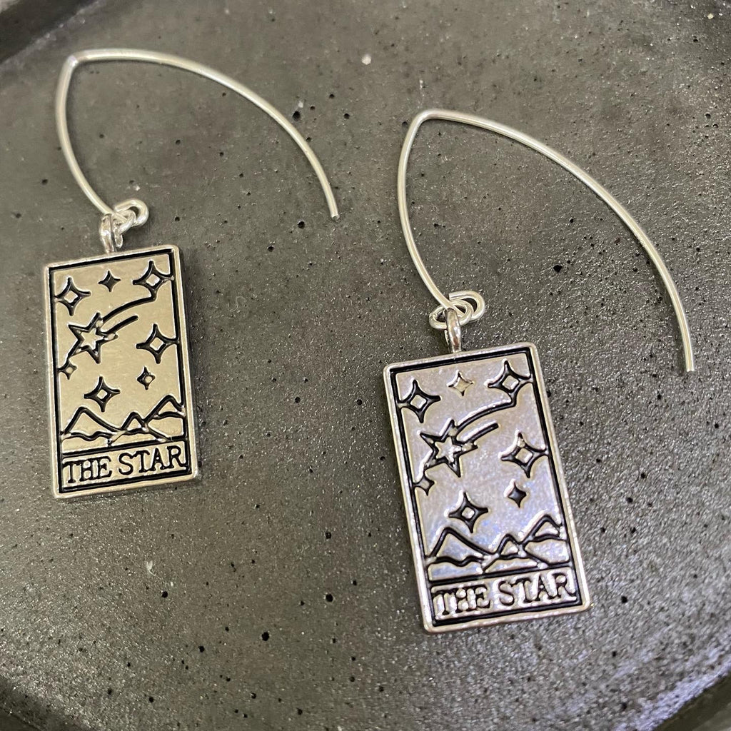 Tarot Card Earrings - The Star Tarot Sterling Silver Jewellery