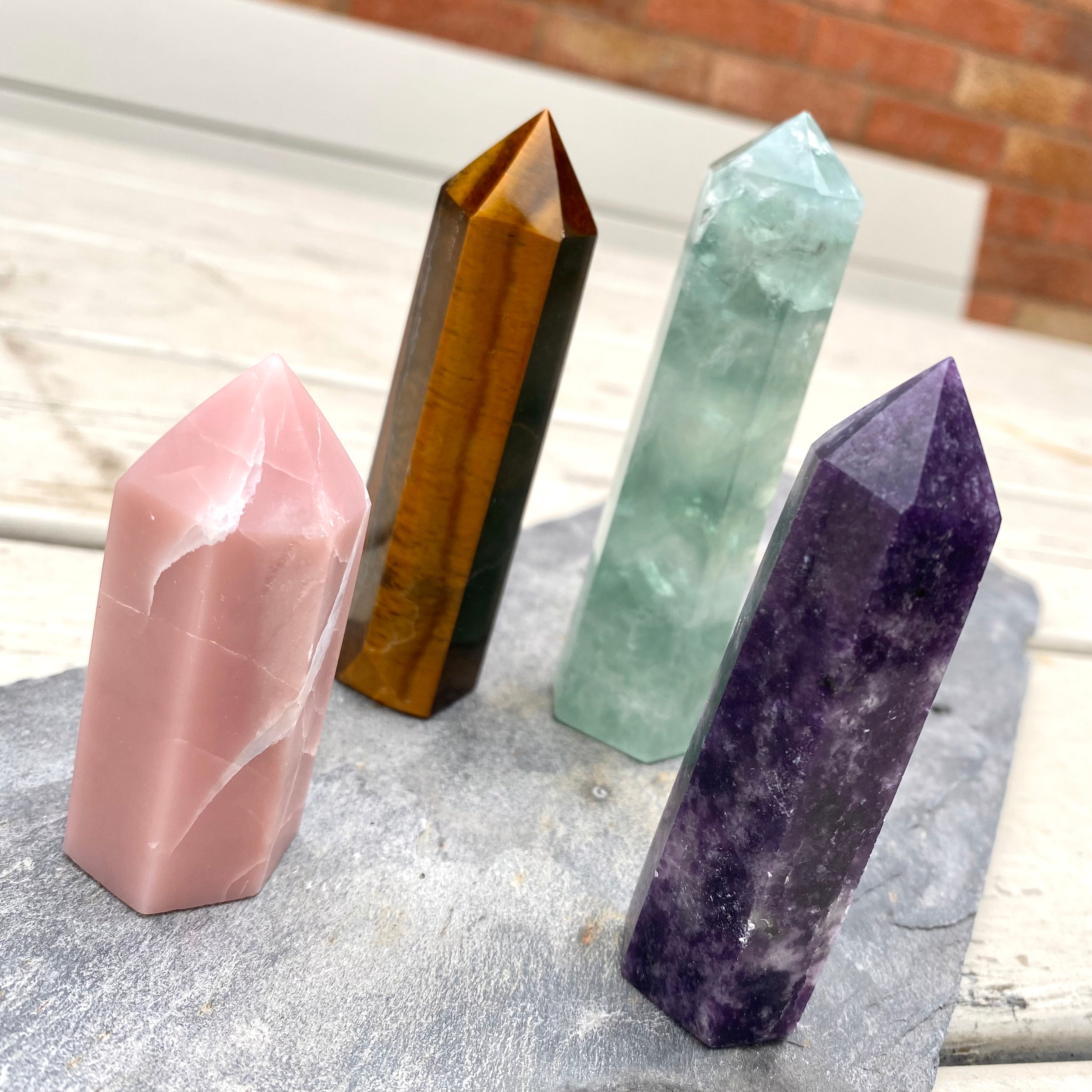 Pink Opal Tower - Crystal Point Gemstone