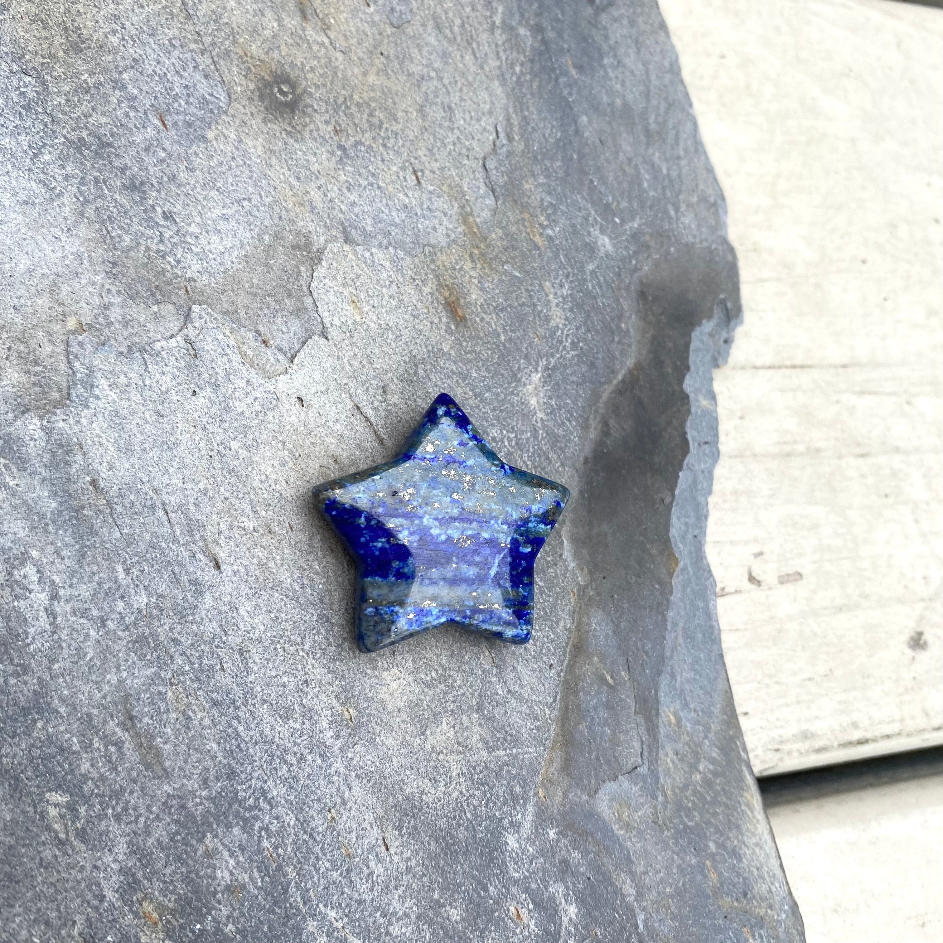 Lapis Lazuli Crystal Star Gemstone Palmstone