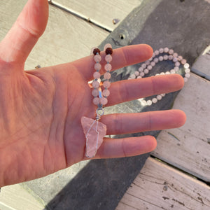 Rose Quartz Zen Mala Necklace