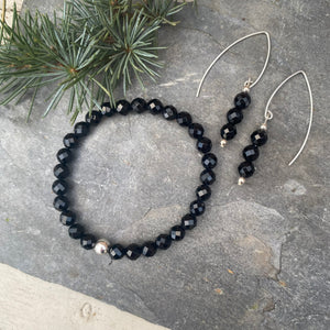 Facetted Onyx Gemstone Earrings - Well Being Crystal Jewellery