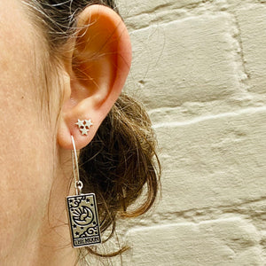Tarot Card Earrings - The Moon Sterling Silver Tarot Jewellery