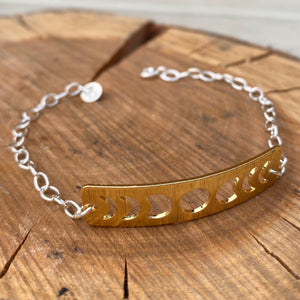 Moon Phases Bracelet - Gold Celestial Jewellery