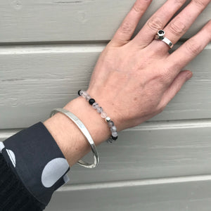 Tourmalinated Quartz Gemstone Bracelet - Well Being Crystal Jewellery