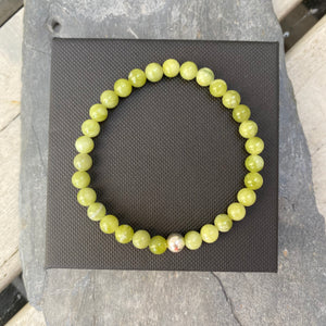 Men’s Jewellery Peridot Bracelet - Sterling Silver and Gemstone Bracelet August Birthstone Gift