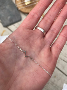 Quirky Jewellery - Sterling Silver Heartbeat Necklace