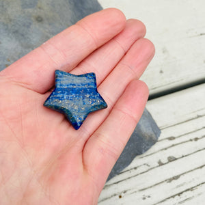 Lapis Lazuli Crystal Star Gemstone Palmstone