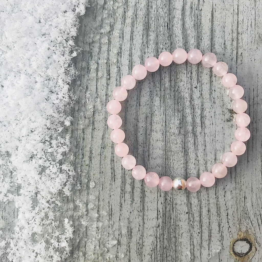 Rose Quartz Gemstone Bracelet - Well Being Crystal Jewellery