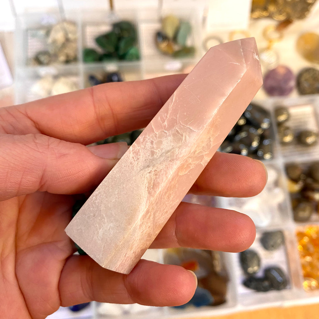 Pink Opal Tower - Crystal Point Gemstone