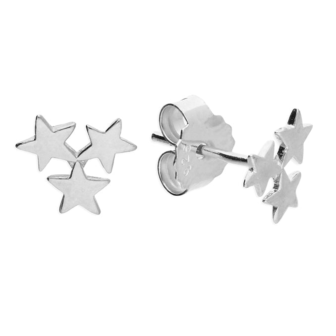 Star Cluster Stud Earrings- Sterling Silver