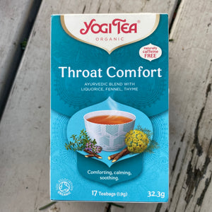 Yogi Throat Comfort Herbal Tea Caffeine Free Honey Lemon