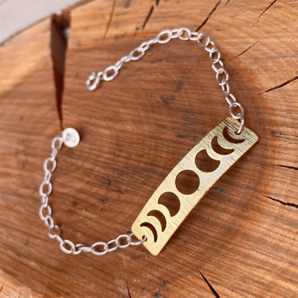 Moon Phases Bracelet - Gold Celestial Jewellery