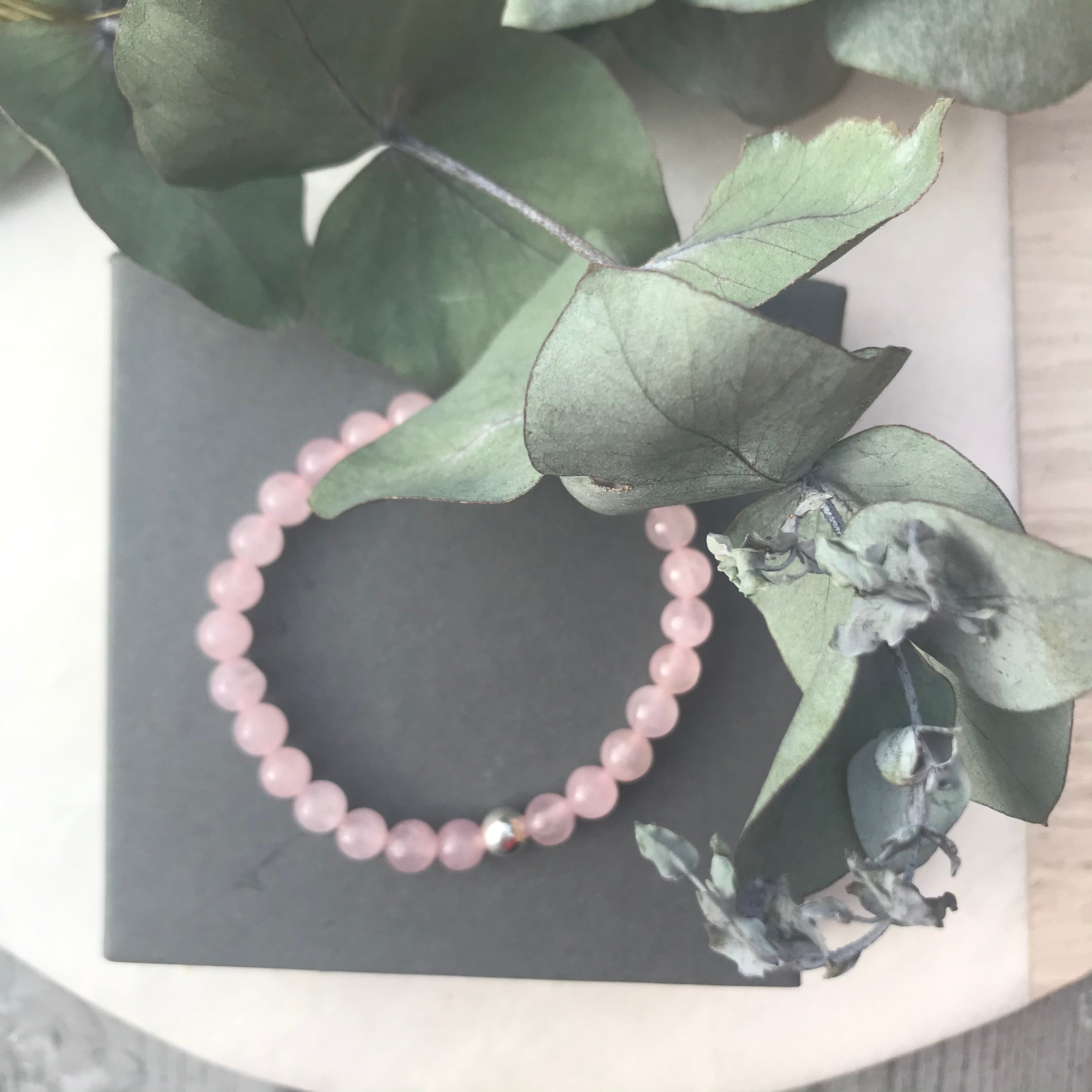 Rose Quartz Gemstone Bracelet - Well Being Crystal Jewellery
