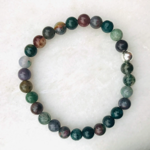 Indian Agate Gemstone Bracelet - Well Being Crystal Jewellery