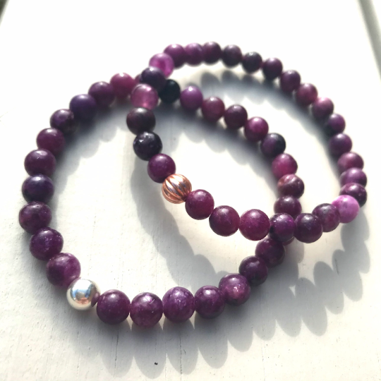 Lepidolite Gemstone Bracelet - Well Being Crystal Jewellery