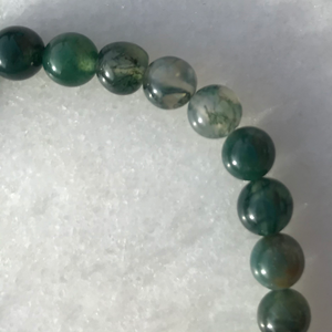 Moss Agate Gemstone Bracelet - Well Being Crystal Jewellery