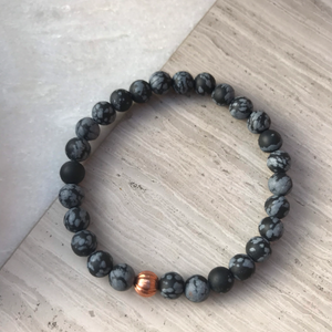 Snowflake Obsidain Bracelet - Balancing Crystal Jewellery