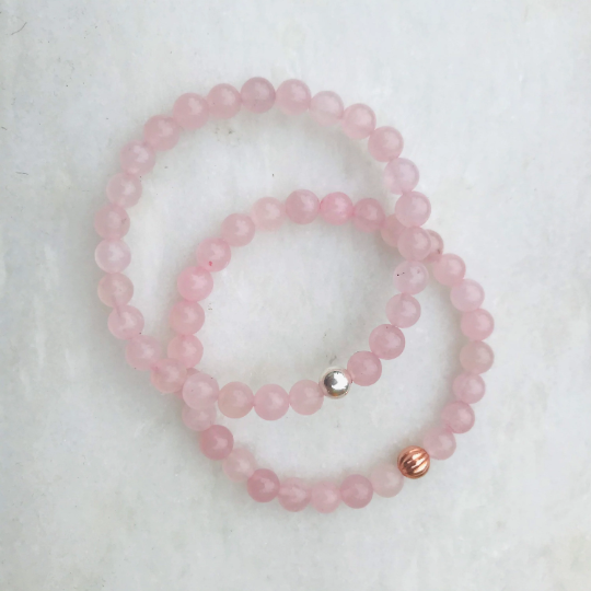 Rose Quartz Gemstone Bracelet - Well Being Crystal Jewellery