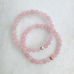 Rose Quartz Gemstone Bracelet - Well Being Crystal Jewellery