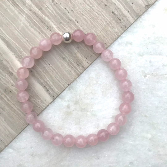 Rose Quartz Gemstone Bracelet - Well Being Crystal Jewellery